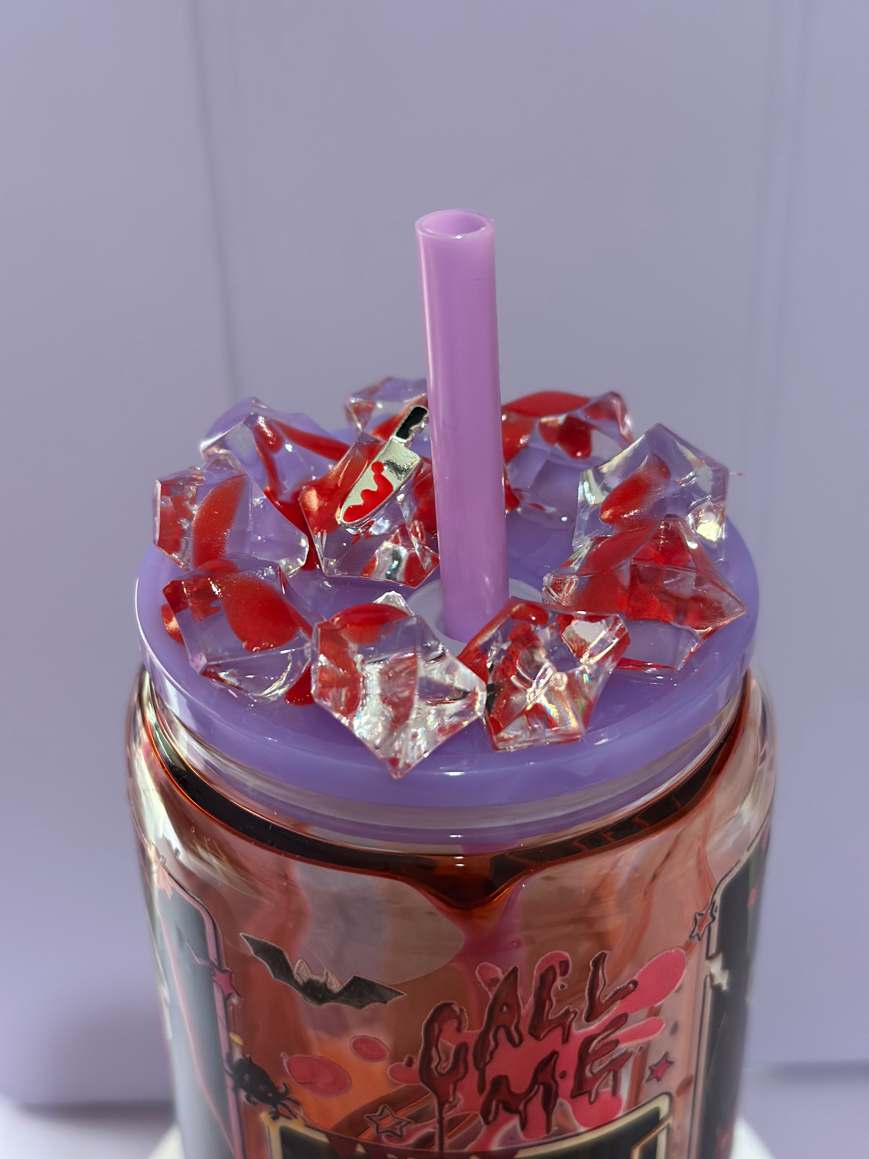 Ghost Face Halloween Horror Snow Globe Cup – 16oz