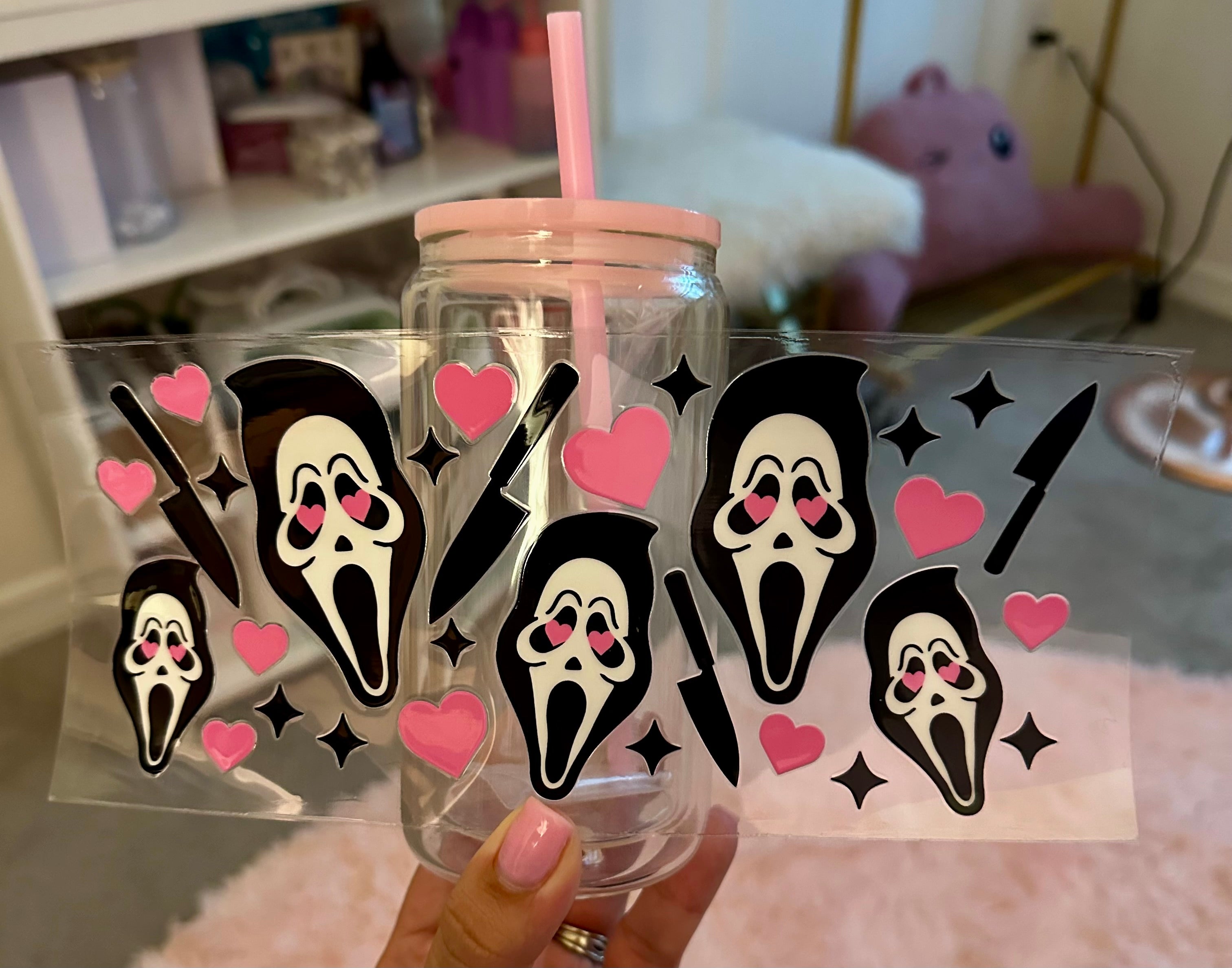 Ghost face uv dtf