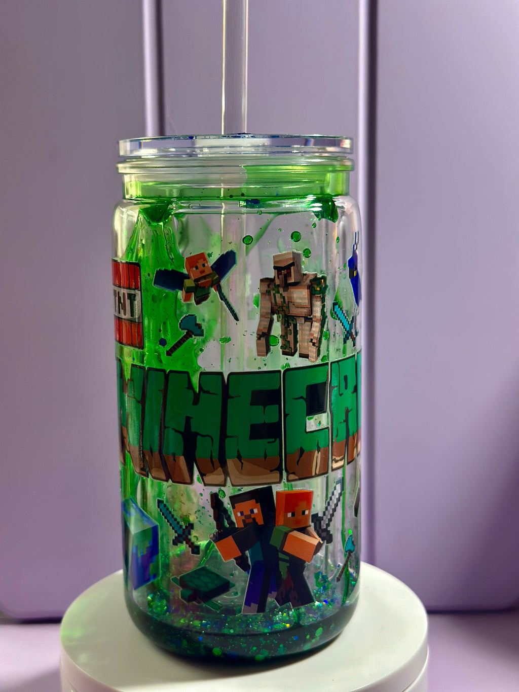 Minecraft 16oz snow globe cup