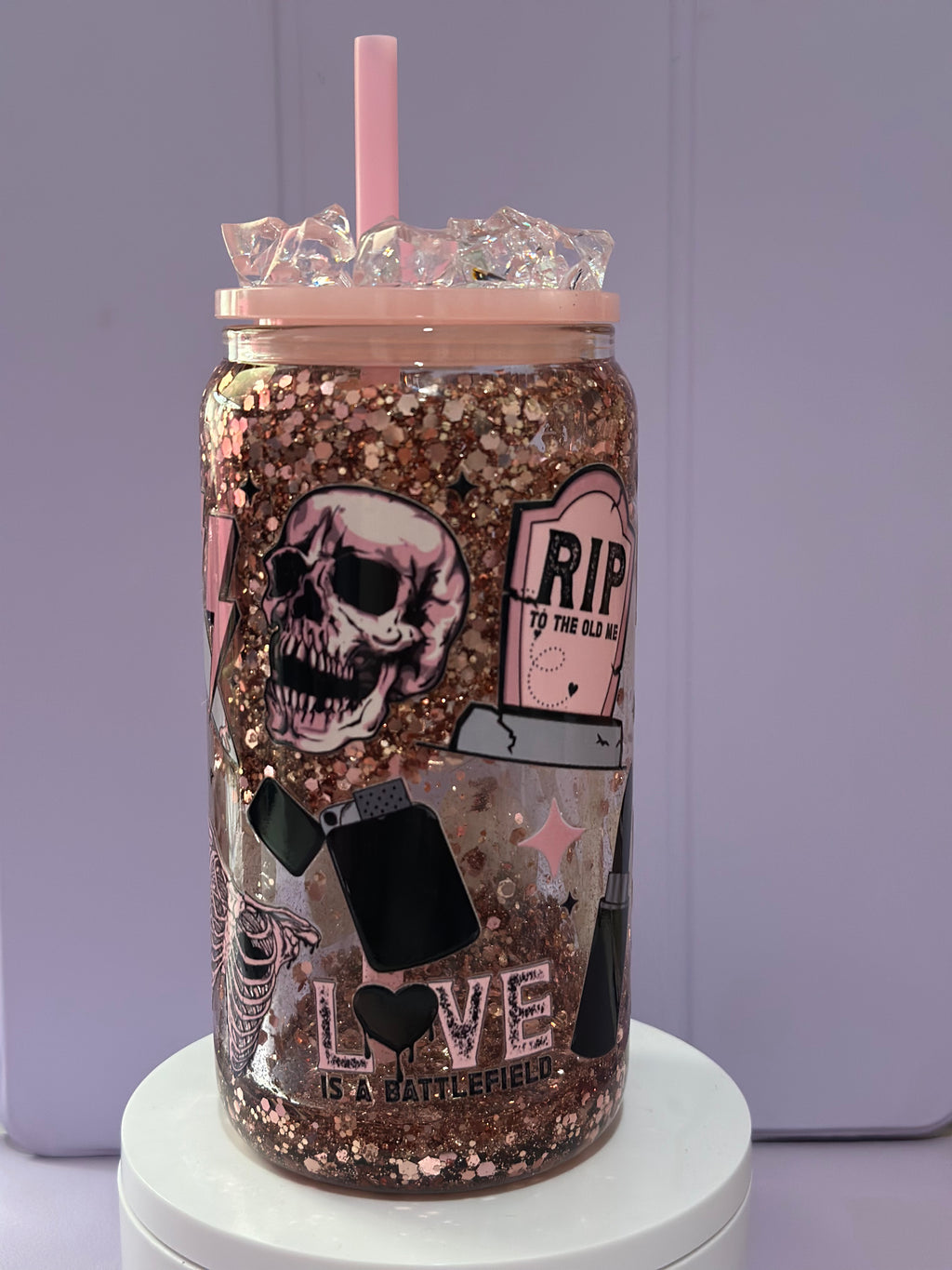 Love is a battlefield 16oz cup