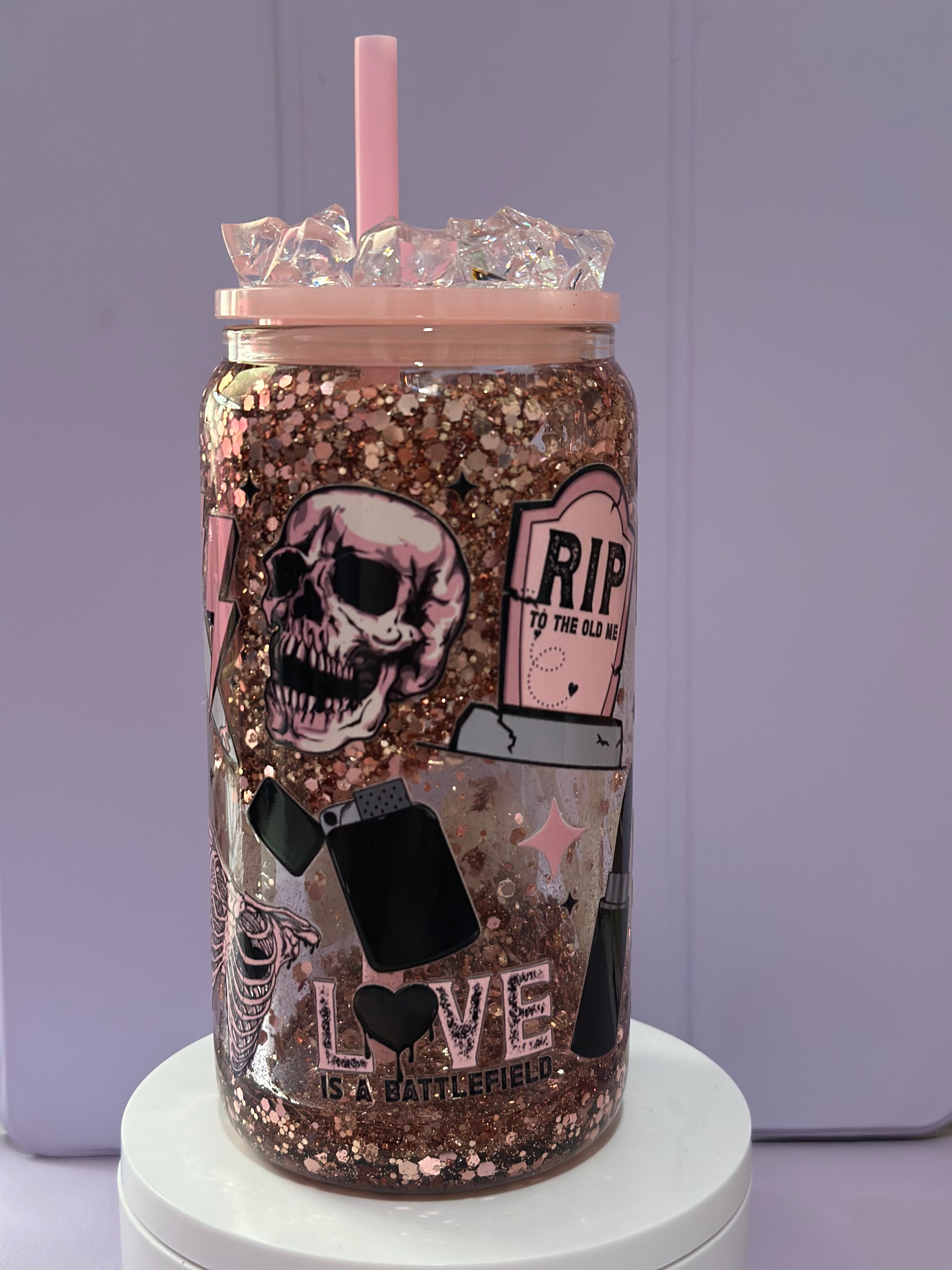 Love is a battlefield 16oz cup