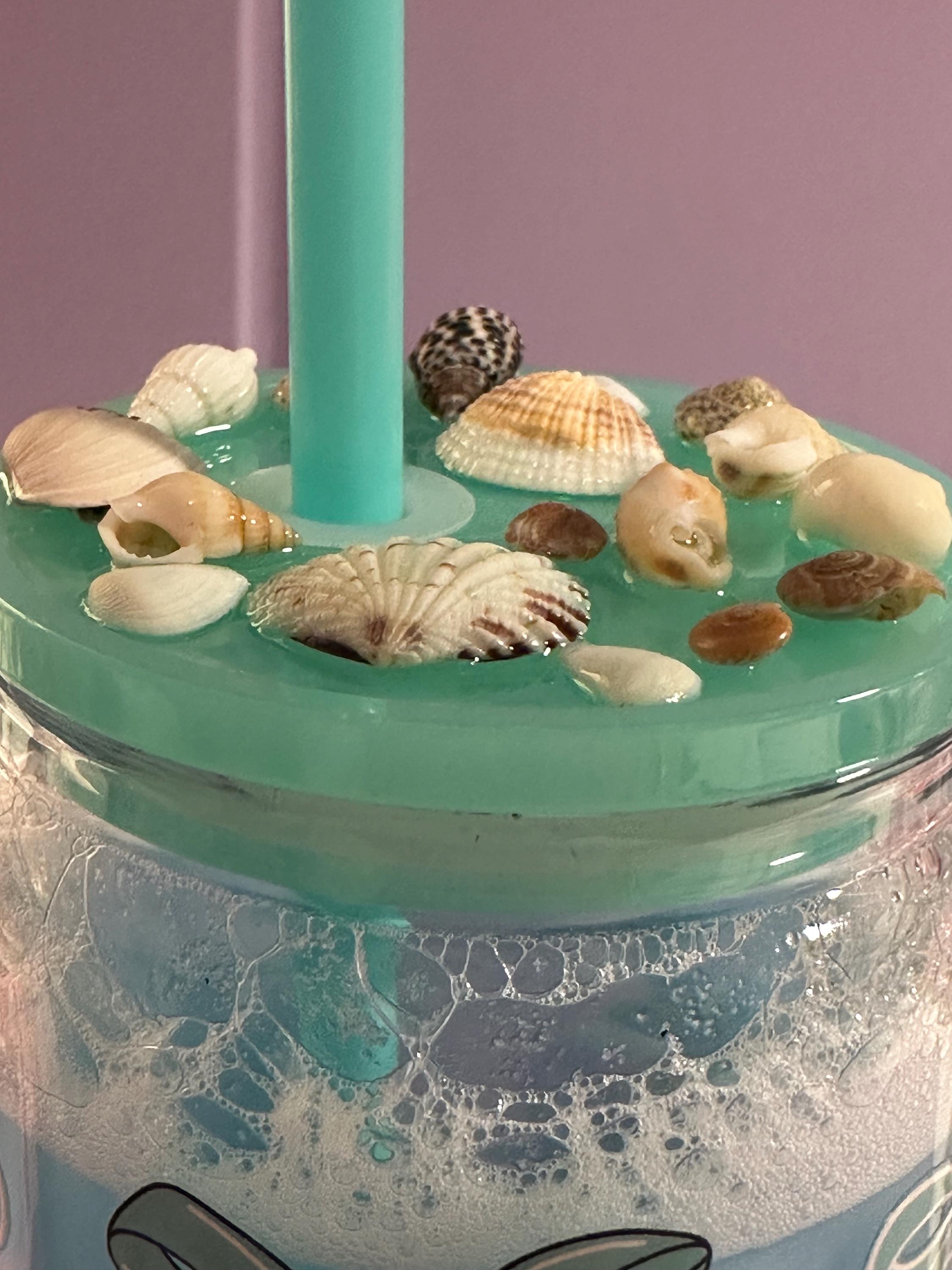 Little Mermaid snow globe 16oz cup under the sea