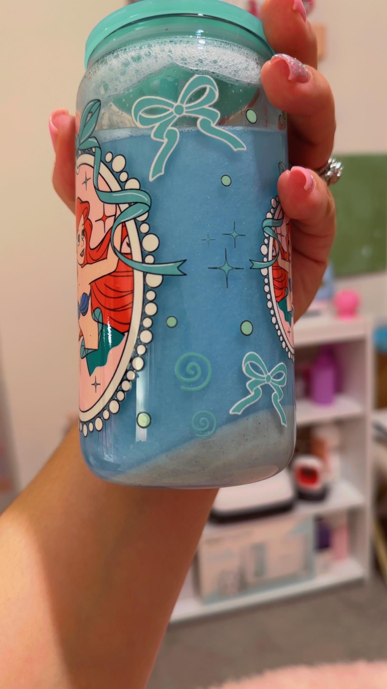 Little Mermaid snow globe 16oz cup under the sea