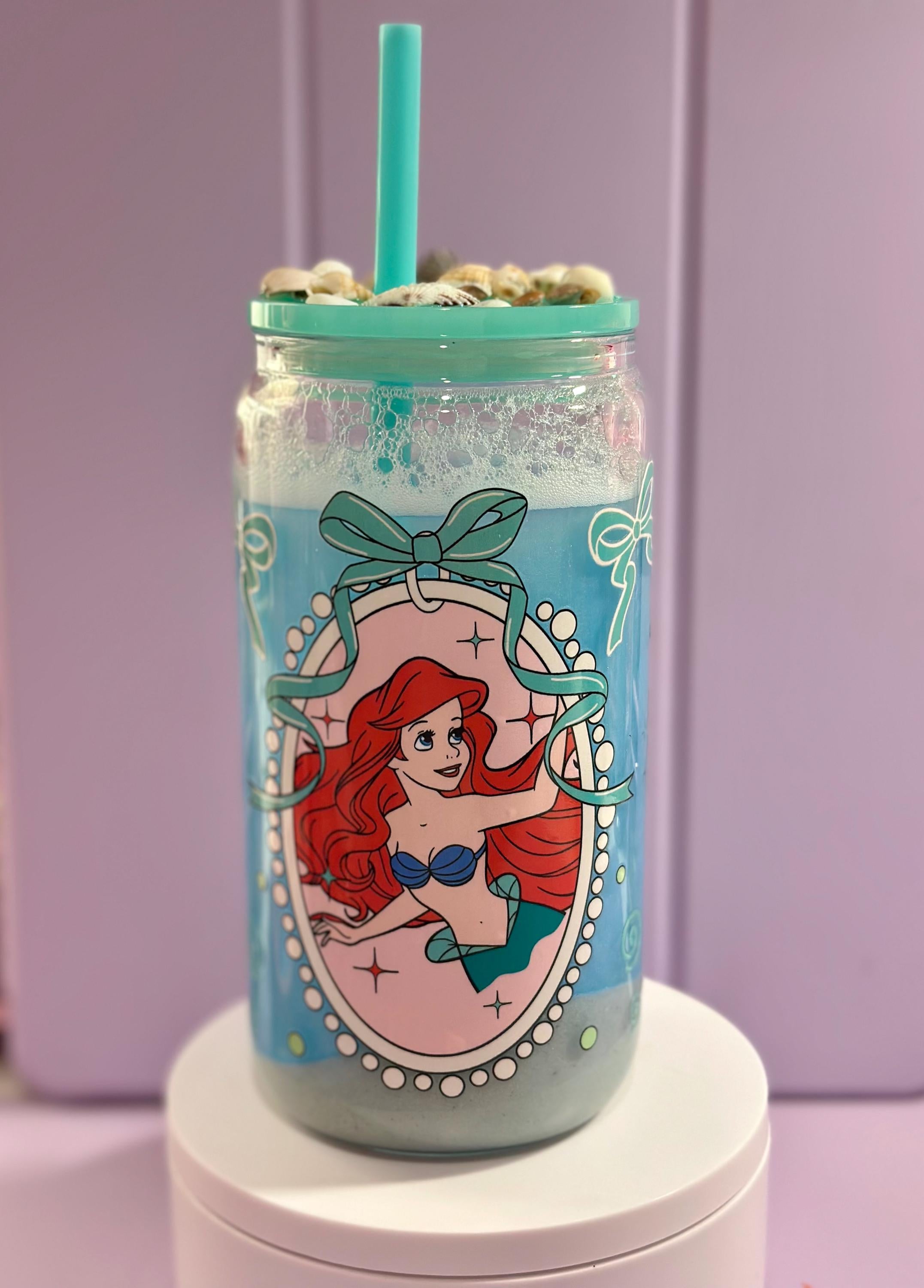 Little Mermaid snow globe 16oz cup under the sea