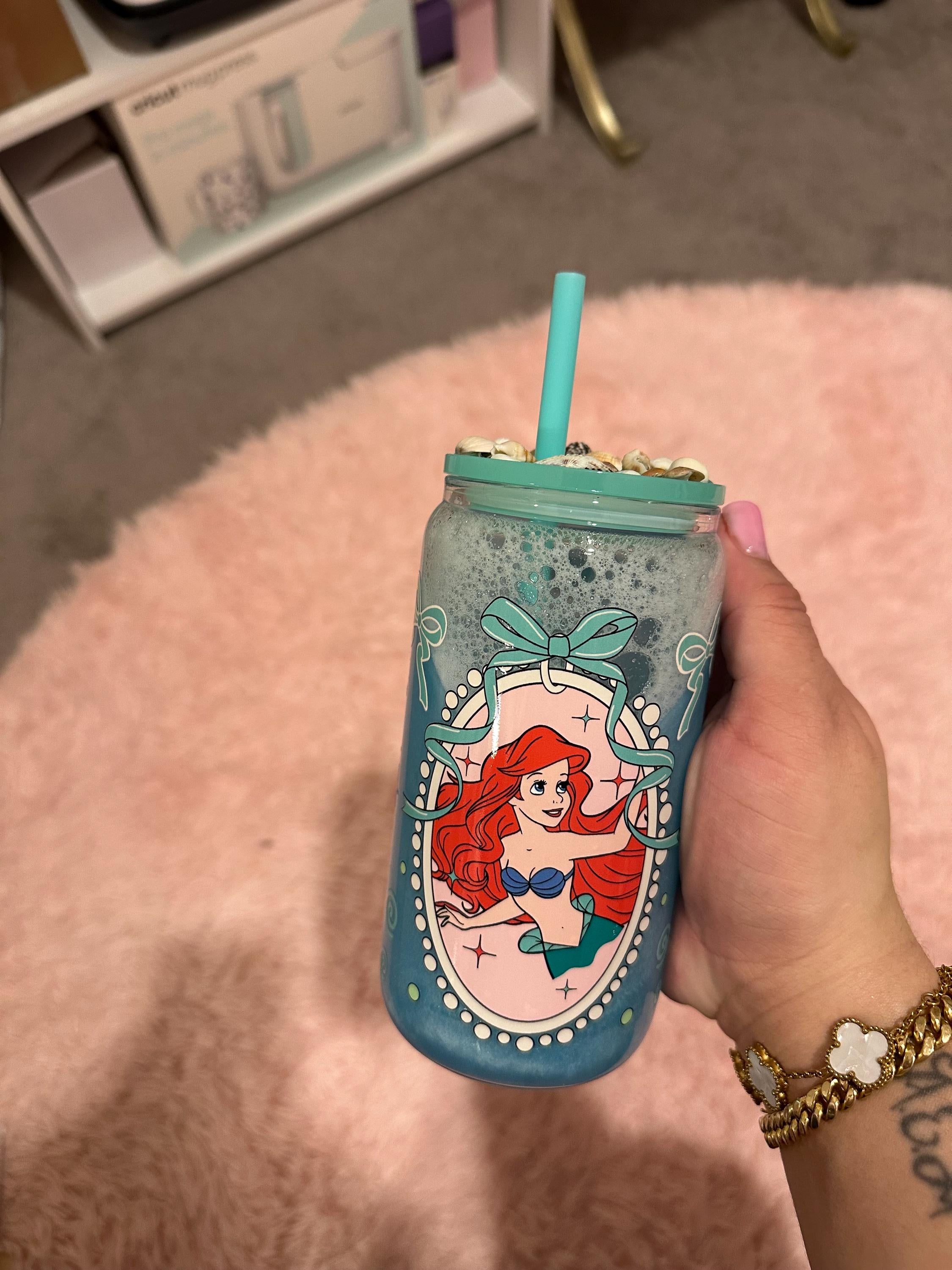 Little Mermaid snow globe 16oz cup under the sea
