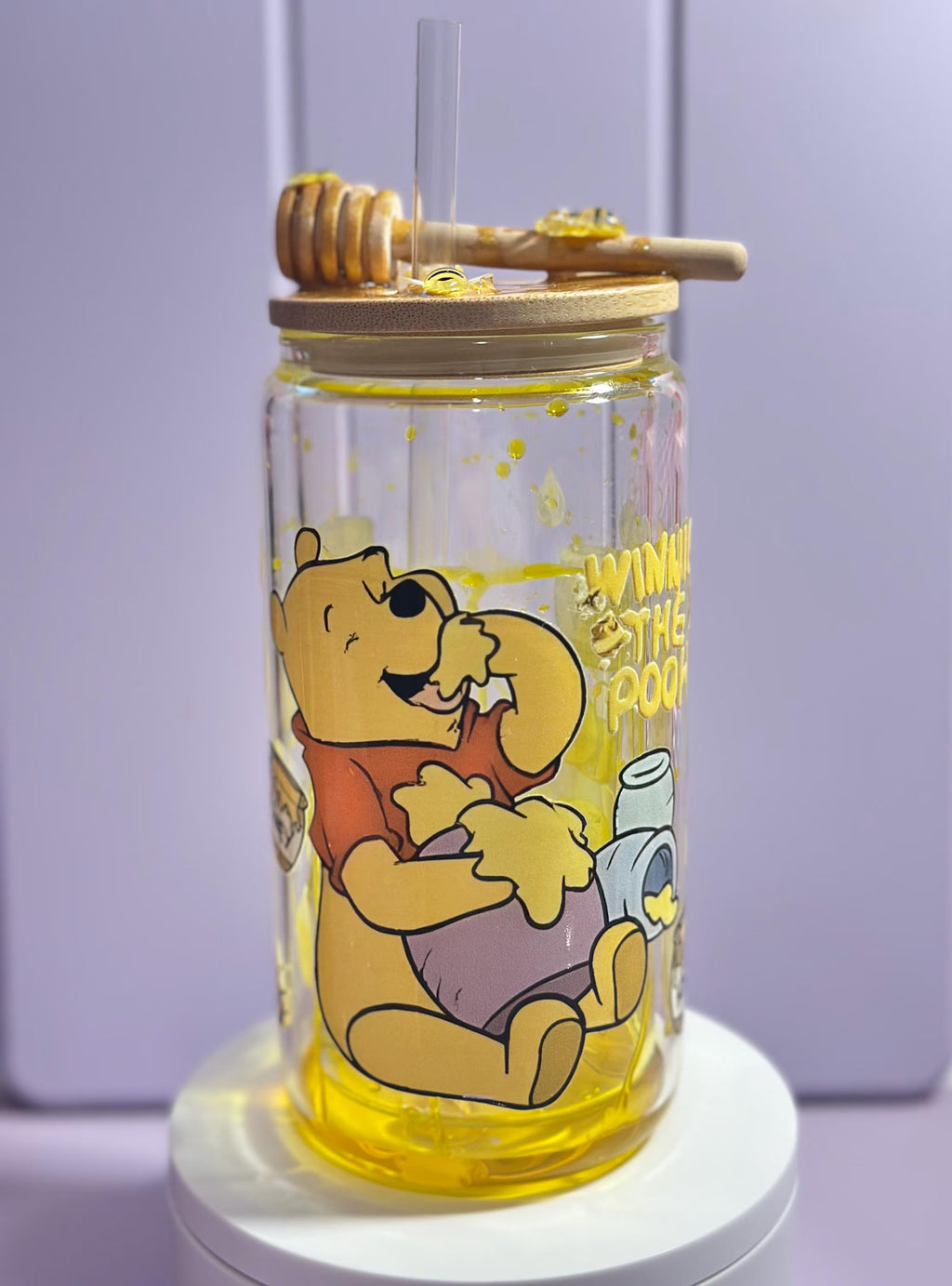 Winnie The Pooh honey Drip Snow Globe Tumbler