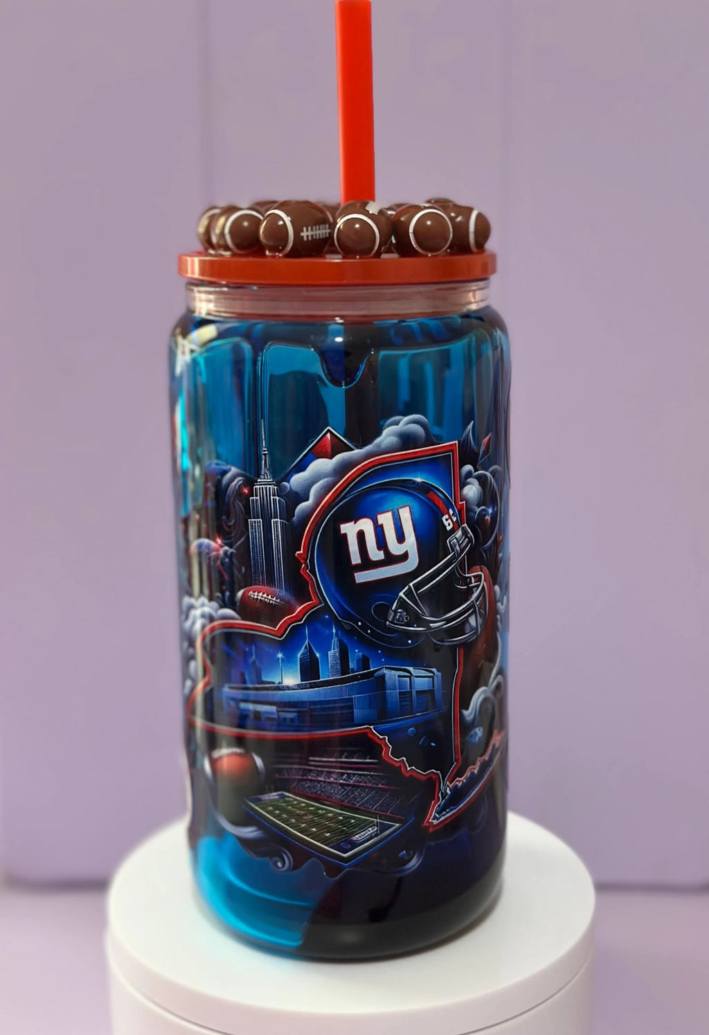 New York Giants Snow Globe Cup: 16oz Football Fan Gift