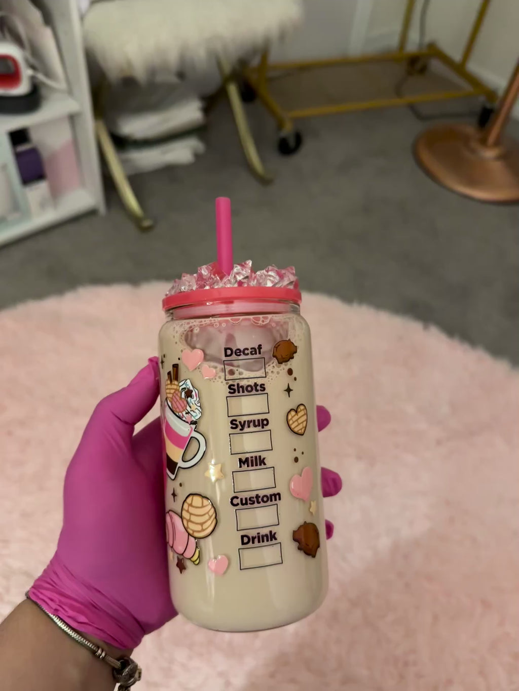 Snow globe 16 oz Coffee & Milk cup